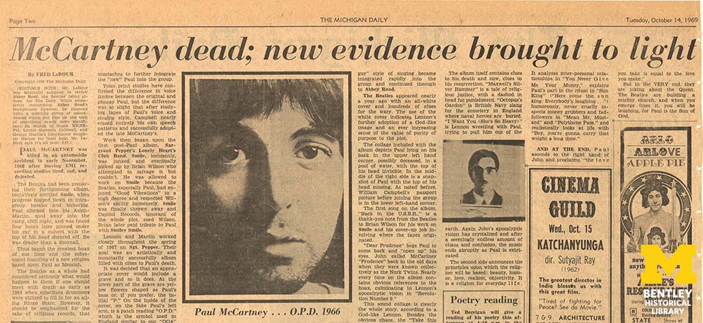 McCartney dead (fonte Bentley Historical Library)