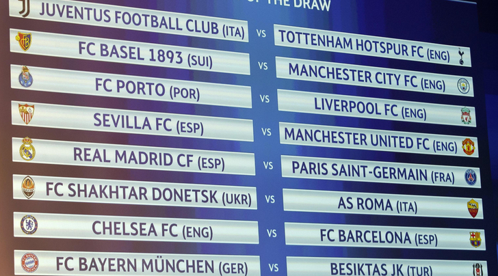 Sorteggi Champions League. Foto: EPA