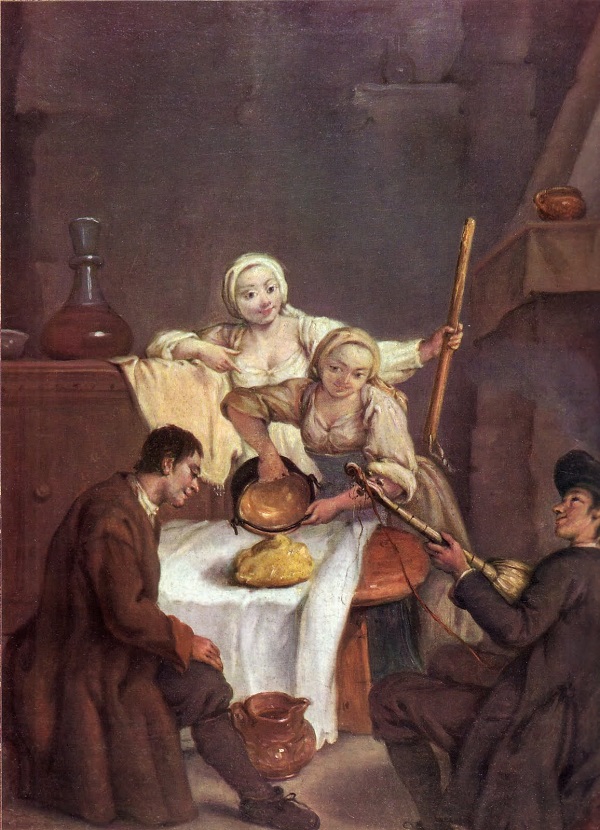 Pietro Longhi, La polenta, 1740 circa.