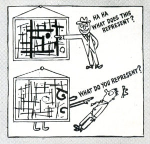 Ad Reinhardt, Dettaglio di How to Look at a Cubist Painting.