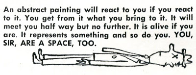 Ad Reinhardt, Dettaglio del fumetto How to Look at Space, PM 28/04/1946.