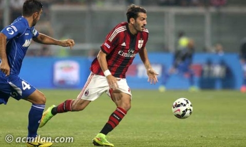 Riccardo Saponara (Fiorentina) con la maglia dell'AC Milan