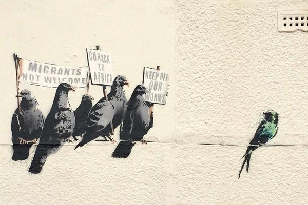 uccelli razzisti banksy