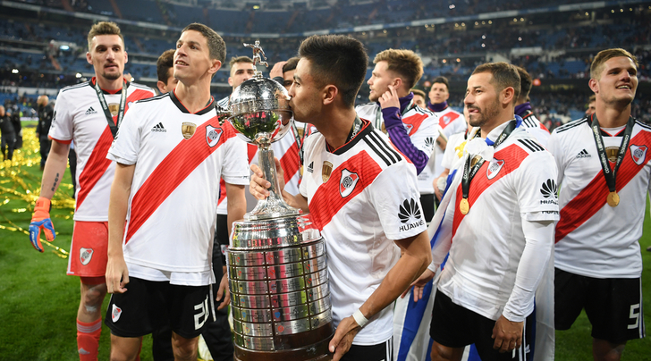I giocatori del River in trionfo con la Copa Libertadores. Foto: Getty Images.