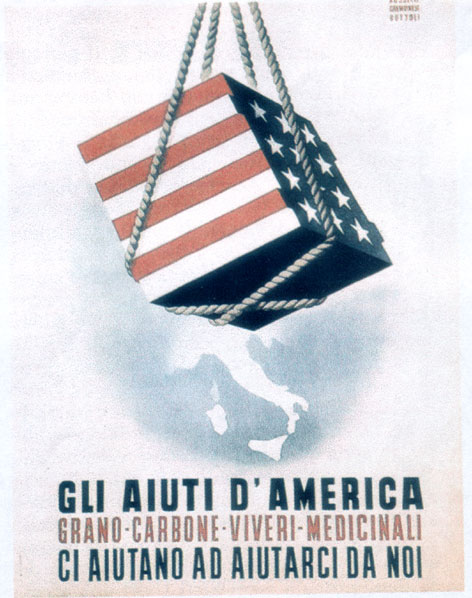 Tra il 1948 e il 1952 gli aiuti del Piano Marshall ammontarono a 1,5 miliardi di dollari, di cui il 20,6% era costituito da macchinari, veicoli, ferro e acciaio.