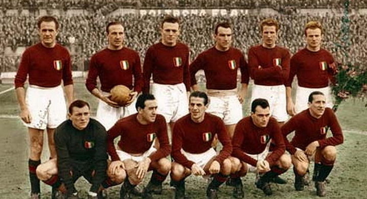 La leggendaria formazione del "Grande Torino". Foto: WikiCommons.