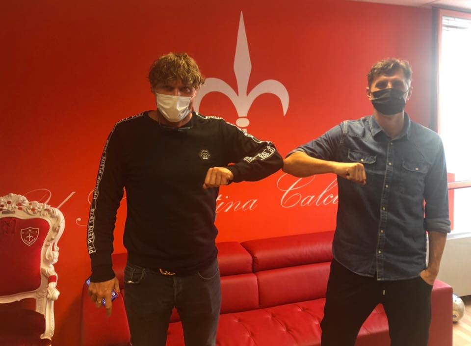 Denis Godeas (destra) e Mauro Milanese, durante un incontro in società. Foto: facebook.com/denisgodeas99