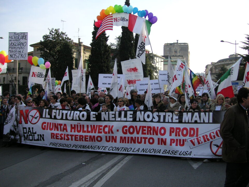 manifestazione no dal molin pace