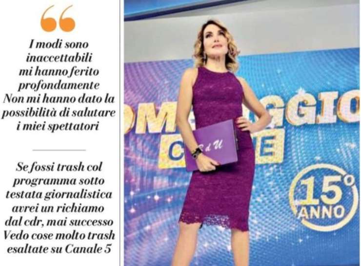 Barbara D'Urso furiosa contro Mediaset
