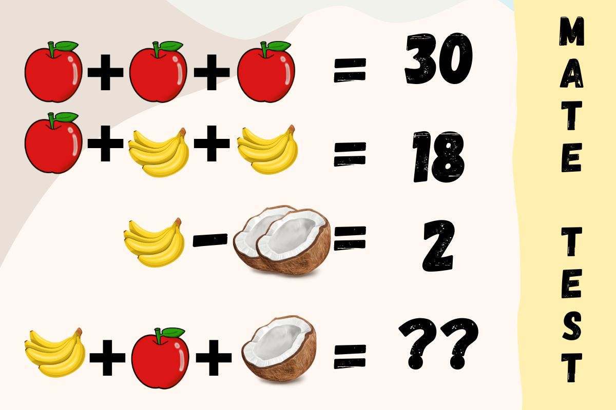 test matematico frutta