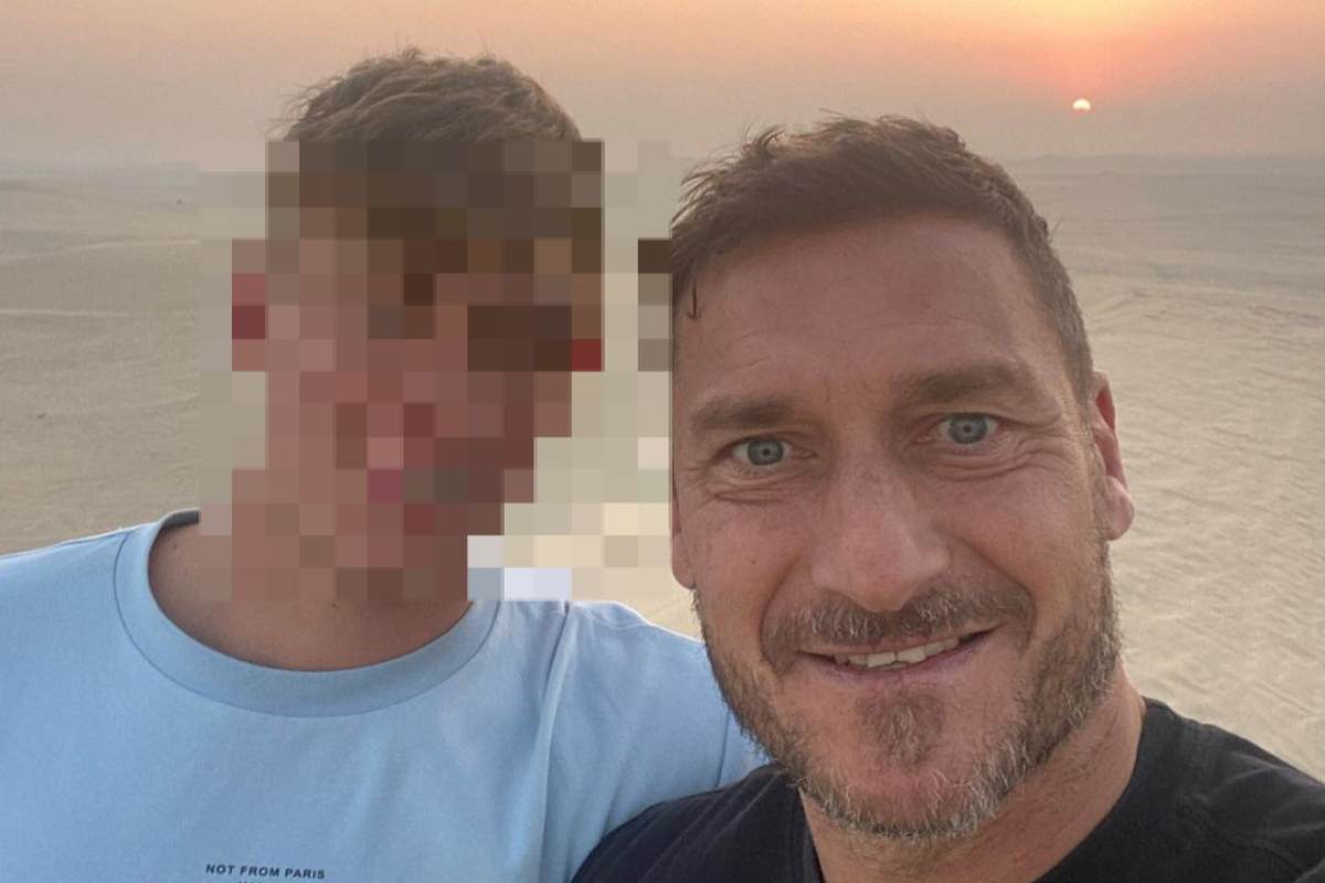 Francesco Totti in vacanza con la figlia e il genero