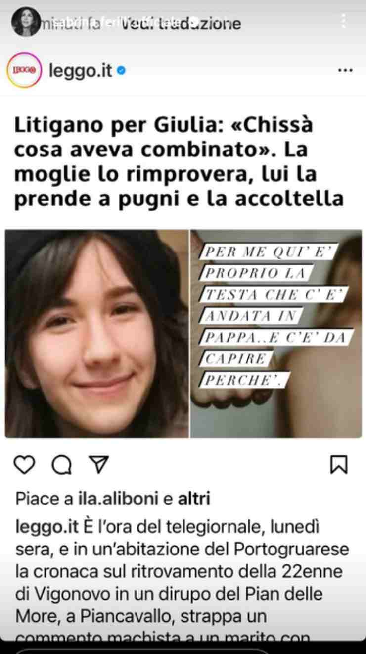 Il commento di Sabrina Ferilli su un fatto di cronaca