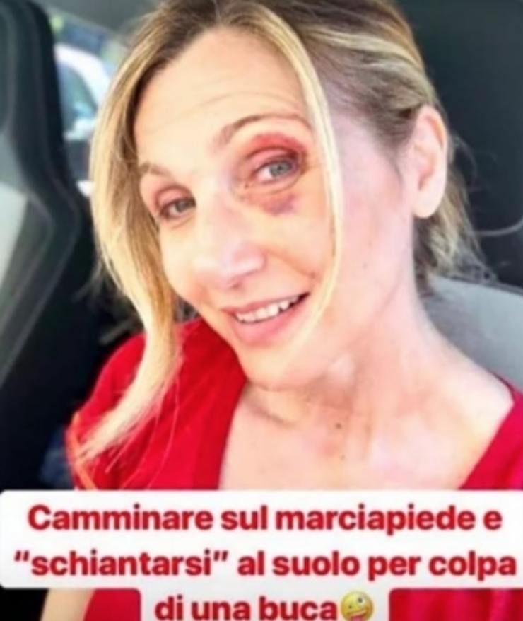 Lorella Cuccarini dov'è caduta