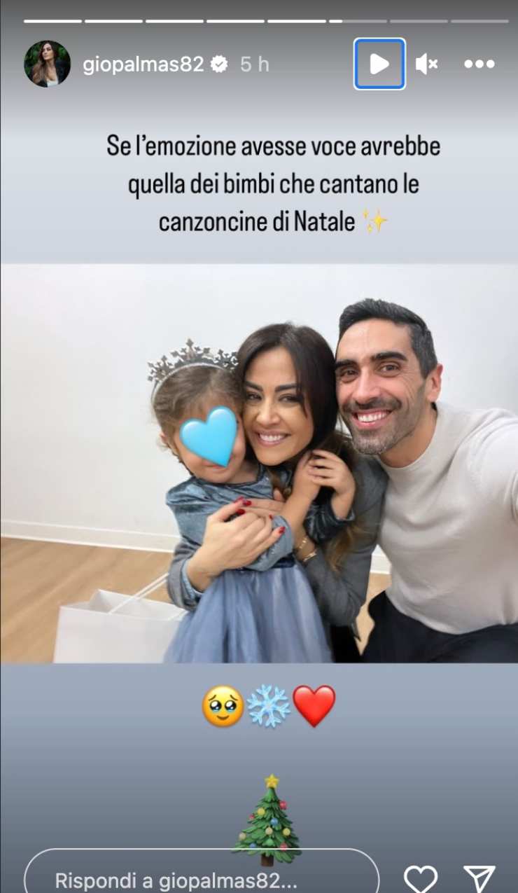 giorgia palmas emozionata figlia