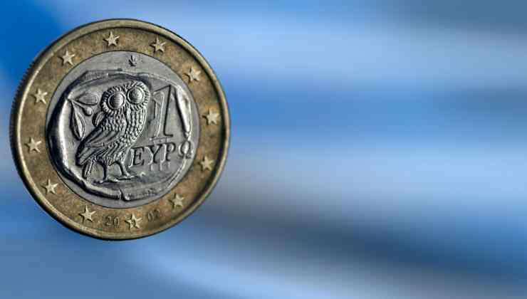 Moneta da 1 euro gufo civetta grecia