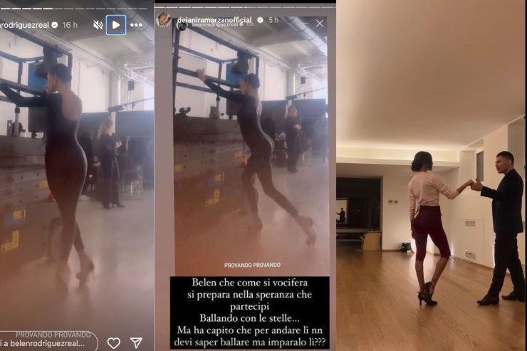 belen rodriguez prove di ballo per la tv