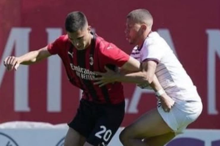 Lazetic in azione con la maglia del Milan