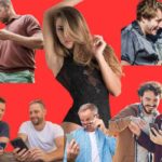 Donna sensuale osservata dagli uomini