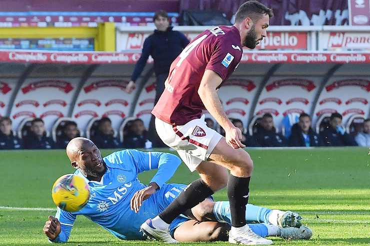 Lukaku in contrasto durante una partita di Serie A
