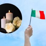 bandiera italia e candele