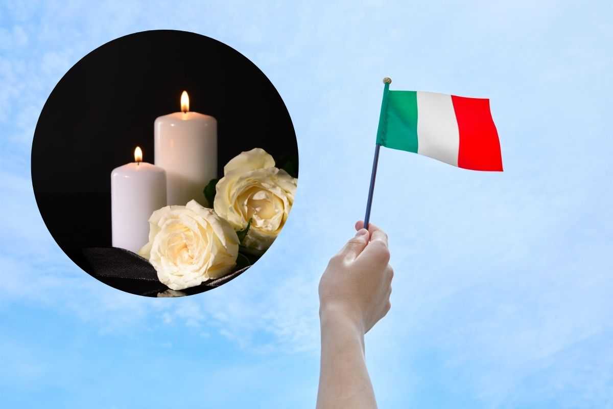 bandiera italia e candele