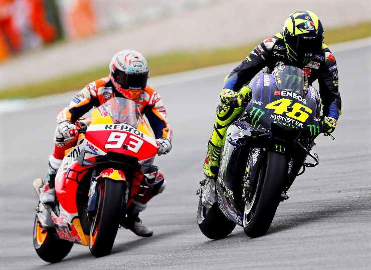 marquez e valentino in gara