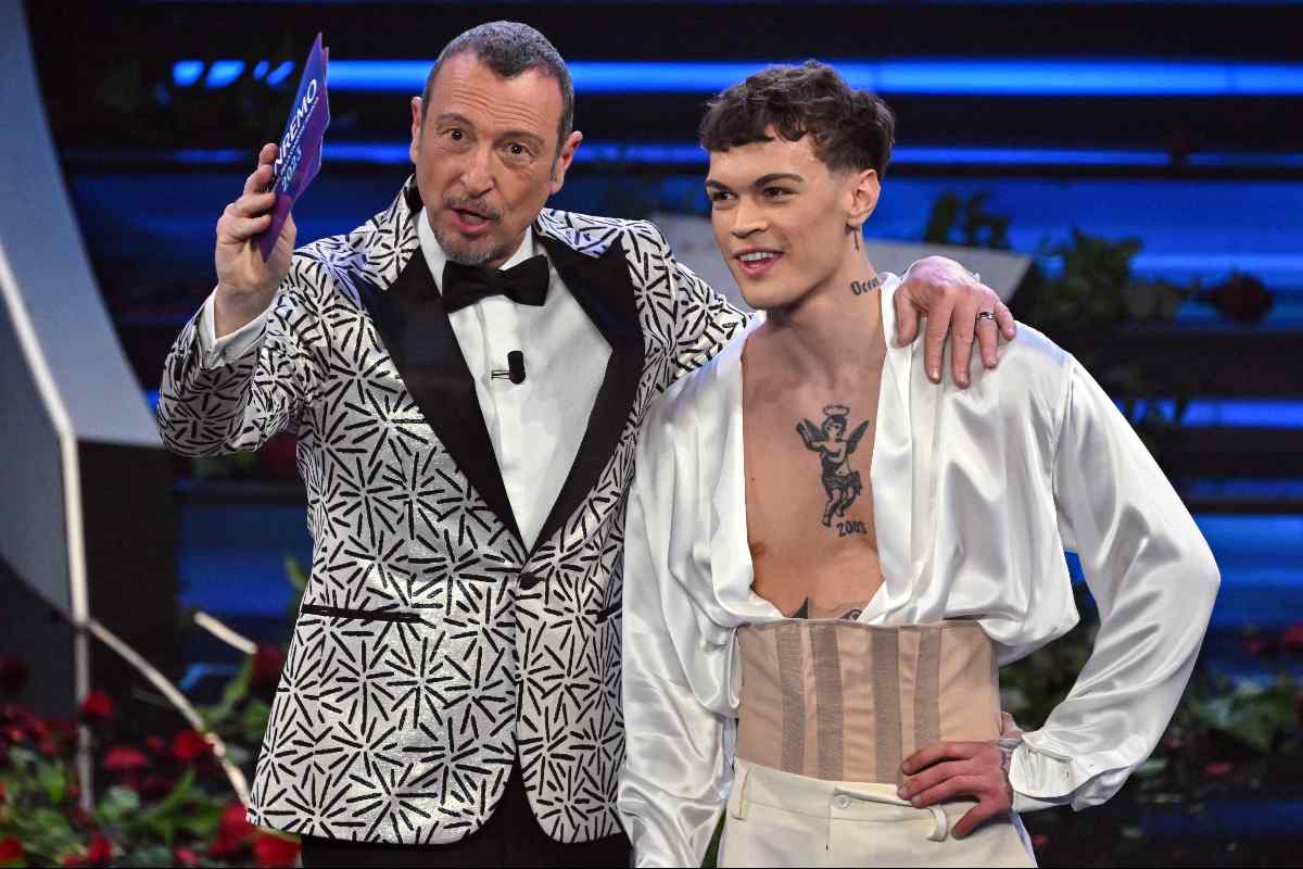 Blanco ed Amadeus a Sanremo 2023