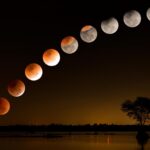 eclissi lunare con varie fasi