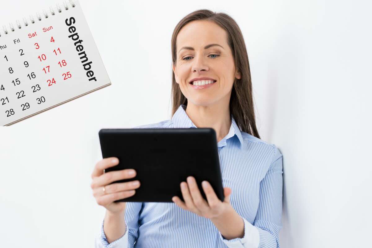 donna felice tablet calendario settembre